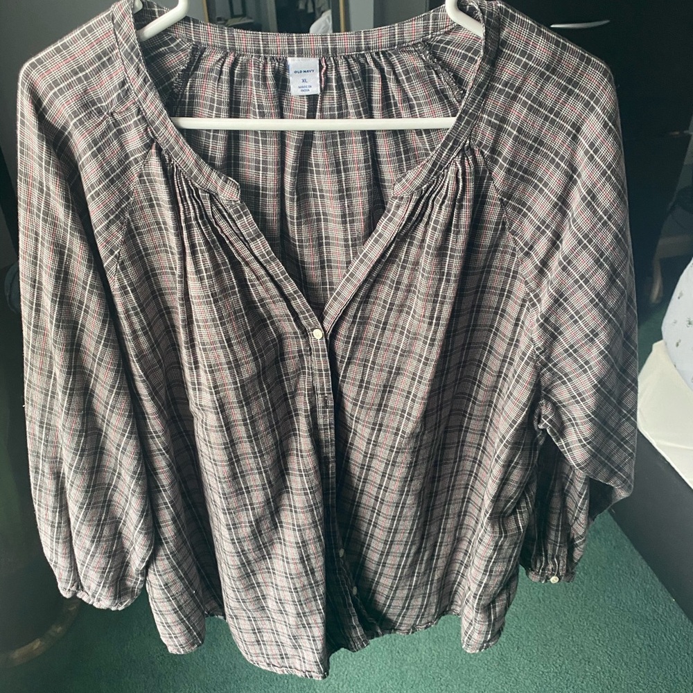 Plaid blouse